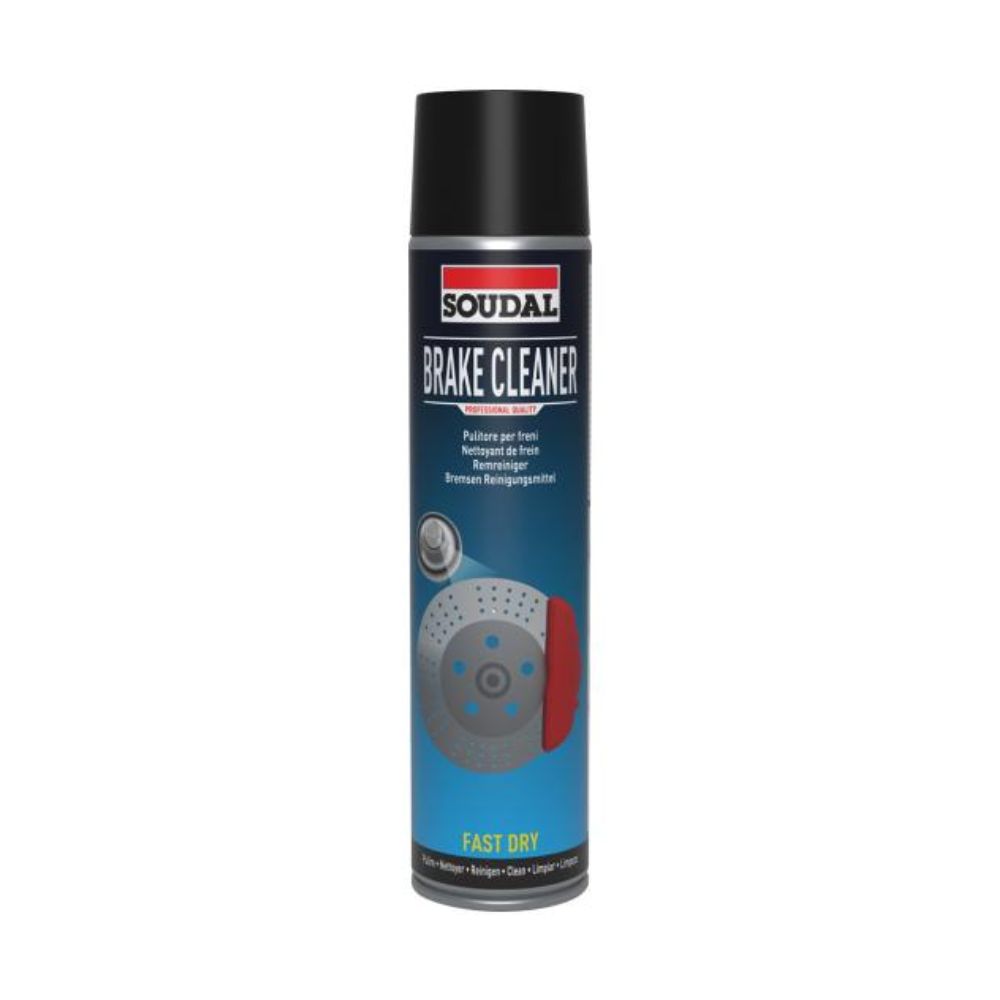 LIMPIADOR FRENOS BRAKE CLEANER SPRAY 600ML SOUDAL – Desengrasante Rápido Sin Residuos