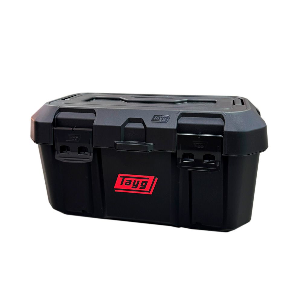 CAJA HERRAMIENTAS PLASTICO TAYG Nº 46 NEGRA - Cierres Metálicos | 499x279x254mm | Con Bandeja Interior