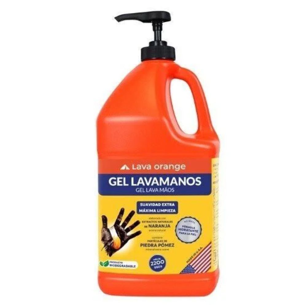 PASTA GEL LAVAMANOS DESENGRASANTE LAVA ORANGE 3,8L – Limpiador Industrial Profesional para Taller